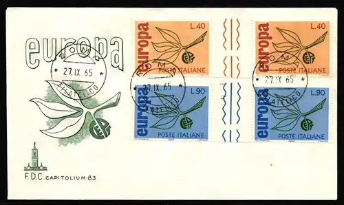 Italien 1224-1225 ZW gestempelt als FDC/ Cept #IG657