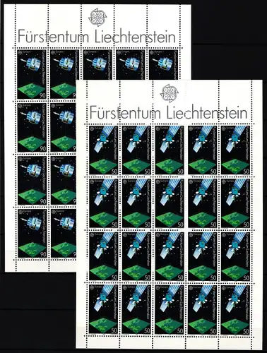 Liechtenstein 1011 und 1012 postfrisch Kleinbogensatz #IH971