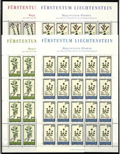 Liechtenstein 1069-1072 postfrisch Zusammendruckbögen / Pflanzen #II683