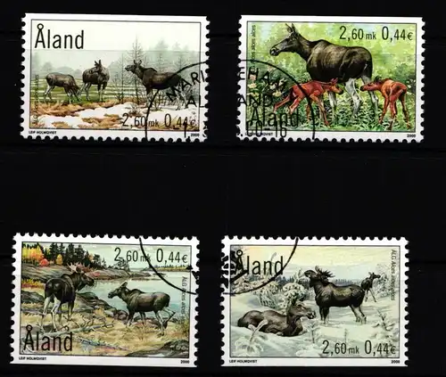 Aland 171-174 gestempelt Tiere Elch #IR206