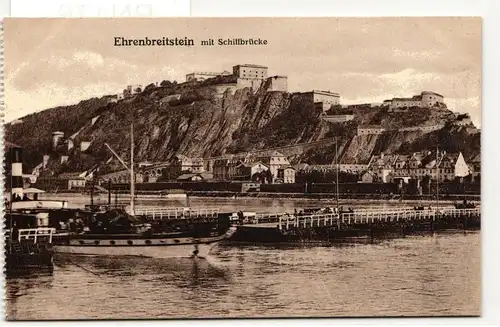 AK Ehrenbreitstein mit Schiffbrücke #PN176