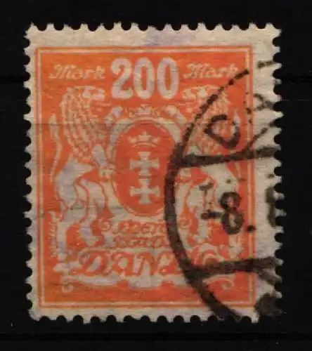 Danzig 141 gestempelt geprüft Infla Berlin #IQ286