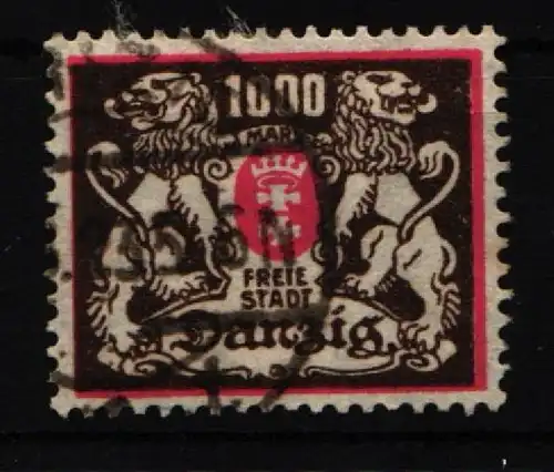 Danzig 145 gestempelt geprüft Infla Berlin #IQ293