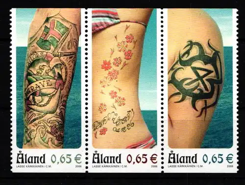 Aland 270-272 postfrisch Dreierstreifen Körperschmuck Tätowierungen #IR192