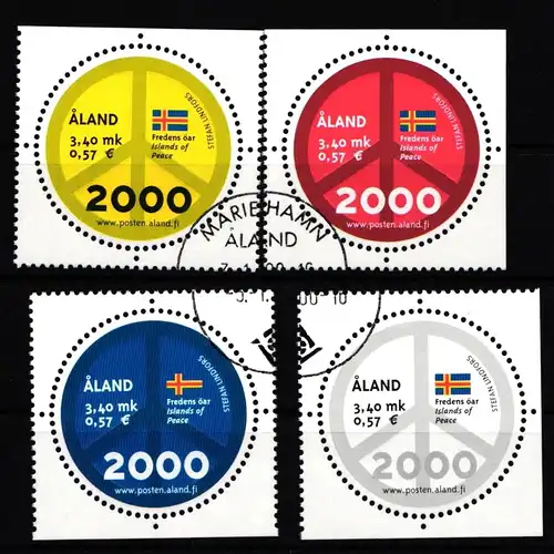 Aland 164-167 gestempelt Jahrtausendwechsel #IR204