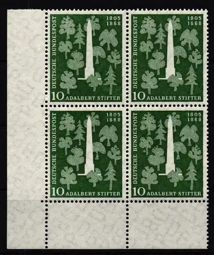 Bund 220 postfrisch als 4er Block Eckrand unten links #IG815