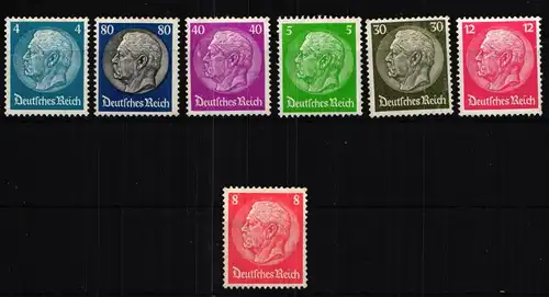 Falz-Lot Hindenburg WZ 2 490 u.a mit Falz #IU394