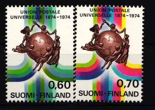 Finnland 756-757 postfrisch 100 Jahre Weltpostverein #IR370