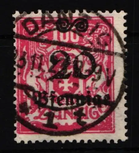 Danzig 183 gestempelt geprüft Infla Berin #IQ356