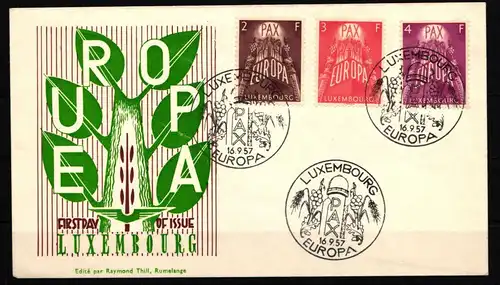 Luxemburg 572-574 gestempelt als FDC #IQ189