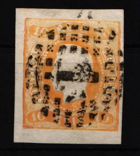 Portugal 18 gestempelt sehr breitrandig #IW099