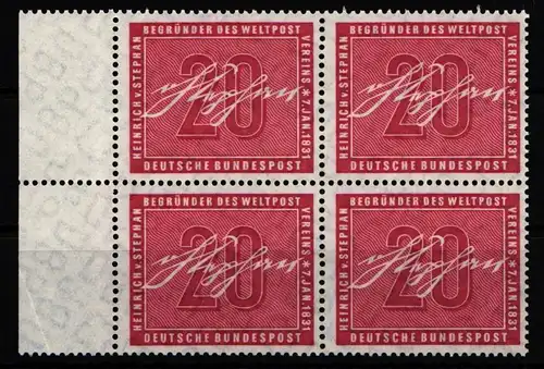 Bund 227 postfrisch als 4er Block Bogenrand #IG709