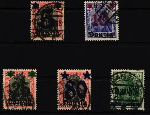 Danzig 16-20 gestempelt geprüft Infla Berlin #IQ111