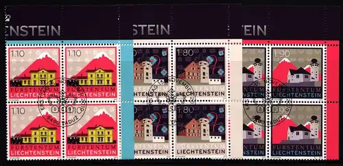 Liechtenstein 1571-1573 gestempelt Viererblock Mit Ersttagsstempel #II620