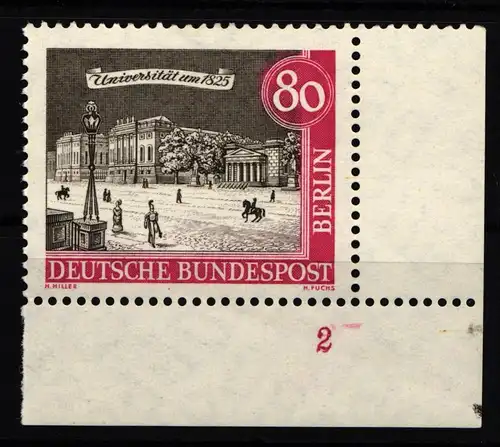Berlin 227 postfrisch Eckrand mit Formnummer 2 #IW494
