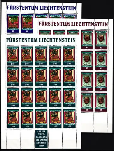 Liechtenstein 1061-1063 postfrisch Zusammendruckbogen / Kunst #II689