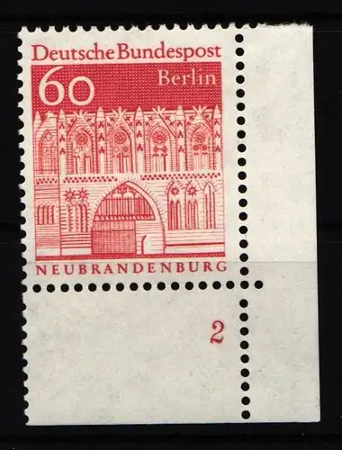 Berlin 278 postfrisch Eckrand mit Formnummer 2 #IW510