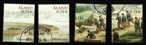 Aland 236-239 gestempelt 150. Jahre Zerstörung Festung Bomarsund #IR215