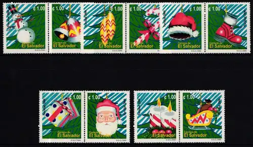 El Salvador 2235-2244 postfrisch Paare / Weihnachten #II336