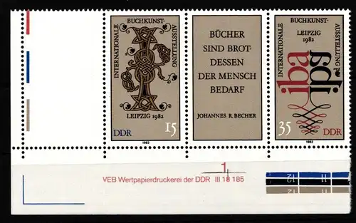 DDR W Zd 529 DV L postfrisch Viererblock #IV589