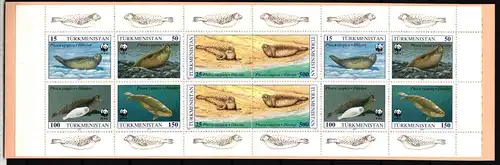 Turkmenistan 30-35 postfrisch Markenheft / Meerestiere #II298