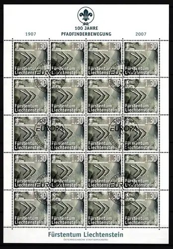 Liechtenstein 1436 gestempelt Zusammendruckbogen mit Ersttagsstempel #II594