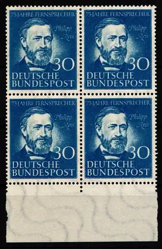 Bund 161 postfrisch als 4er Block Unterrand #IG731