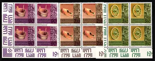 Liechtenstein 1180-1182 postfrisch Viererblock / Handwerk #II612