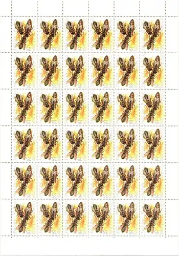 Sowjetunion 5950-5953 postfrisch Zusammendruckbogen / Bienen #II645