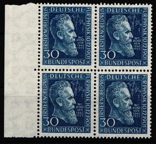 Bund 147 postfrisch als 4er Block Bogenrand #IG740