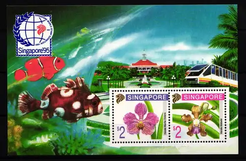 Singapur Block 35 postfrisch Briefmarkenausstellung SINGAPORE ’95 #II902