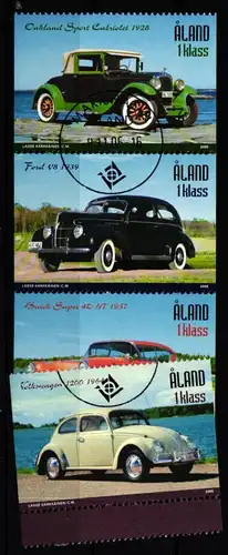 Aland 247-250 gestempelt Klassische Automobile #IR221