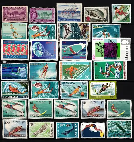 Lot Briefmarken Motiv "Wasserski" postfrisch #IG890