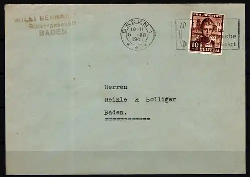 Schweiz 403 gestempelt als Brief #IG666