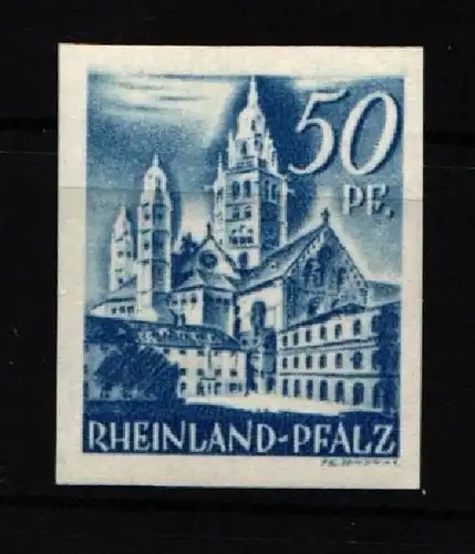 Französische Zone Rheinland Pfalz 11 U postfrisch ungezähnt #IV888