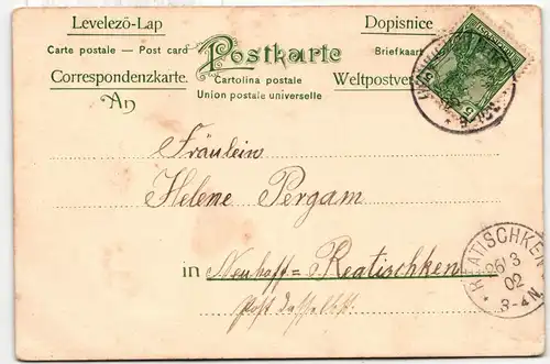 Deutsches Reich 55 auf Postkarte ins (Memelgebiet) #IV823