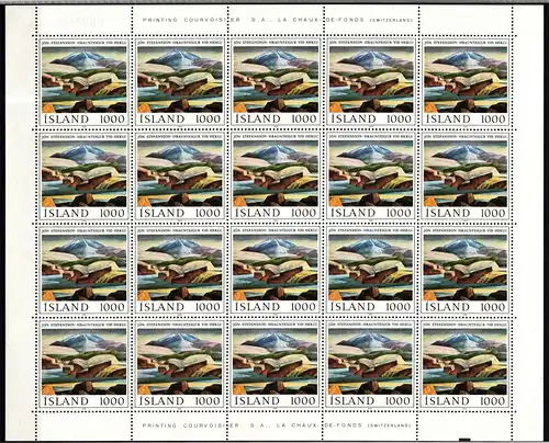 Island 535 postfrisch Zusammendruckbogen / Kunst #II319