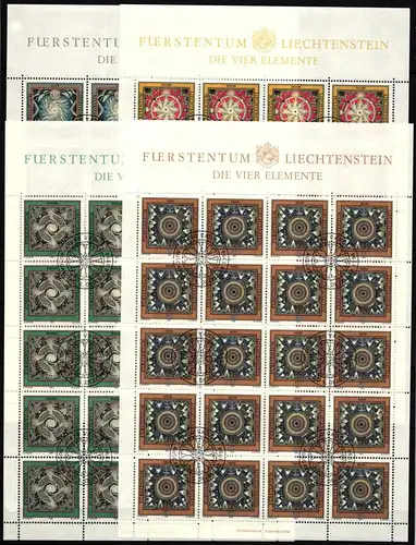 Liechtenstein 1099-1102 gestempelt Zusammendruckbögen mit Ersttagsstempel #II674