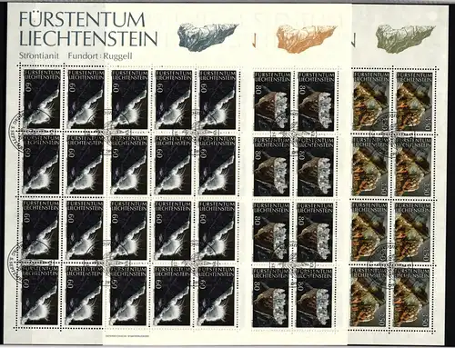 Liechtenstein 1093-1095 gestempelt Kleinbogensatz mit Ersttagsstempel #II665