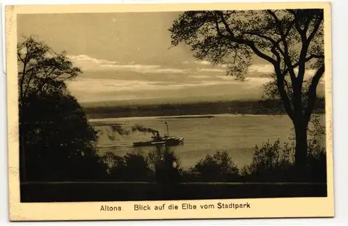 AK Altona Blick auf die Elbe vom Stadtpark #PN175
