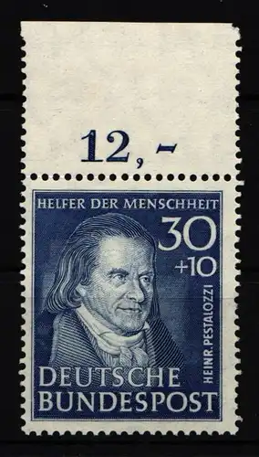 BRD Bund 146 postfrisch mit Oberrand #IW290