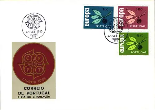 Portugal 990-992 gestempelt als FDC #IG862