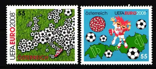 Österreich 2709-2710 postfrisch Fußball Euro 2008 #IW910