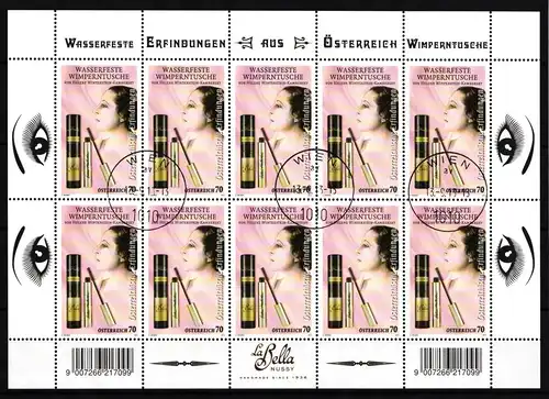 Österreich 3099 gestempelt Kleinbogen / Kosmetik #II822