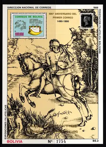 Bolivien Block 182 postfrisch Albrecht Dürer #II714