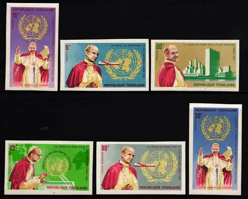 Togo 494-499 B postfrisch Papst #II885