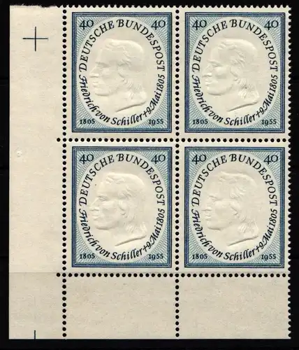 Bund 210 postfrisch als 4er Block Eckrand #IG720