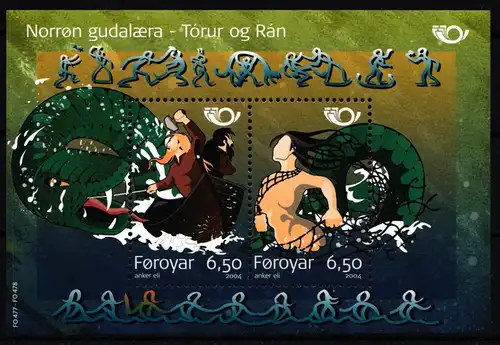 Färöer Block 16 postfrisch Mythen #IL881