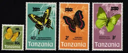 Tansania 50-53 postfrisch Schmetterling #II888