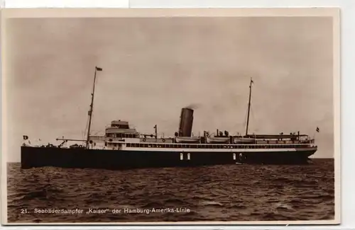 AK Hamburg-Amerika-Linie Seebäderdampfer "Kaiser" #PN257
